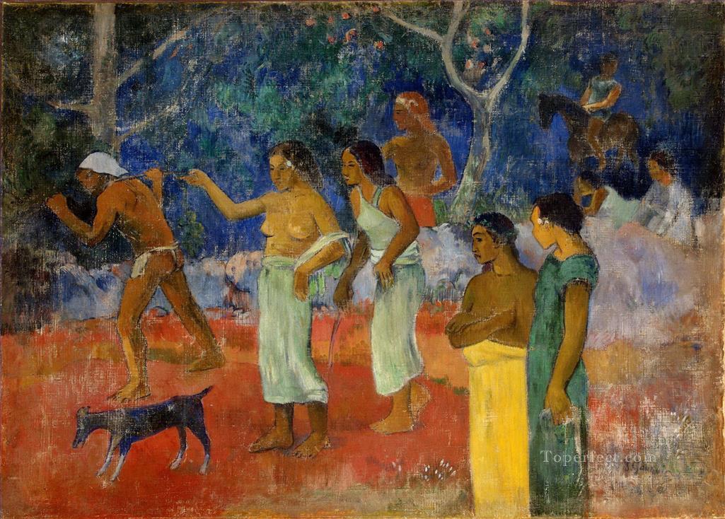 Scenes from Tahitian Life Post Impressionism Primitivism Paul Gauguin Oil Paintings